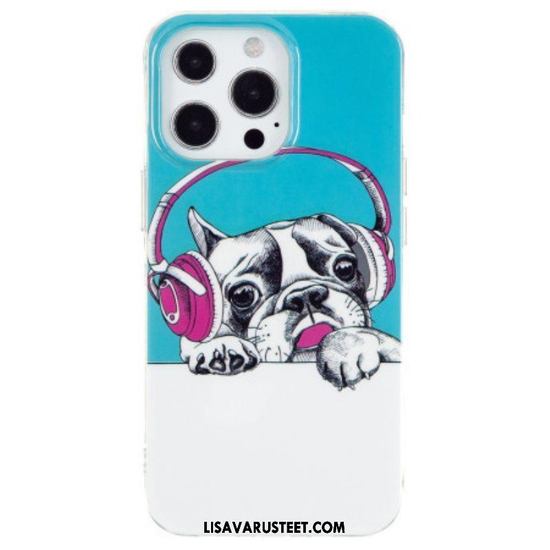 Kuori iPhone 15 Pro Max Fluoresoiva Koira