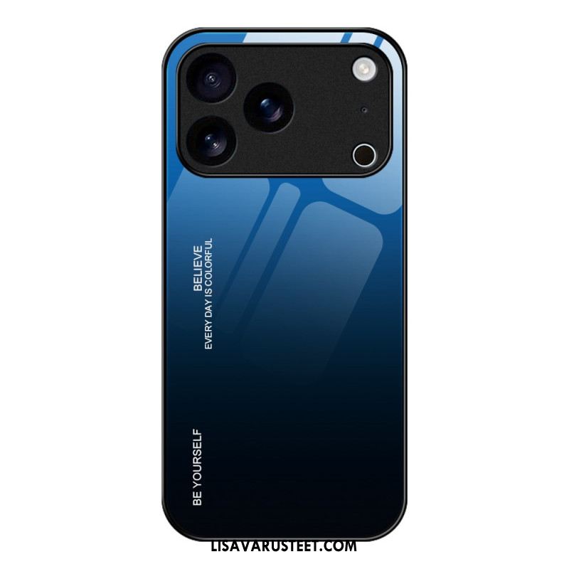 Kuori iPhone 17 Pro Max Ole Oma Itsesi Karkaistulla Lasilla