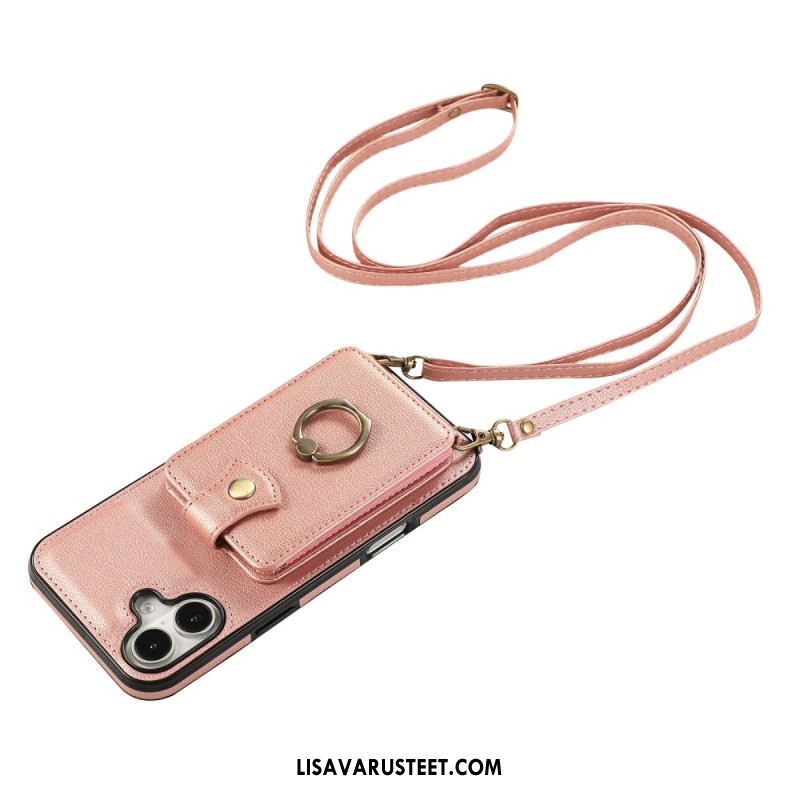 Kuori iPhone 17 Usean Kortin Pidike Ja Olkahihna Suojakuori