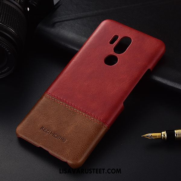 Lg G7 Thinq Kuoret Kotelo Viini Punainen Puhelimen Kuori Aito Nahka Halvat