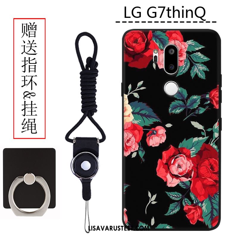 Lg G7 Thinq Kuoret Silikoni Luova Musta All Inclusive Kuori Halvat