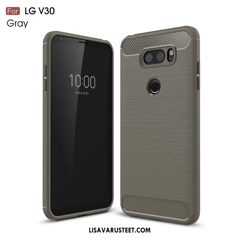 Lg V30 Kuoret Murtumaton Pehmeä Neste Suojaus Harmaa Kotelo Osta