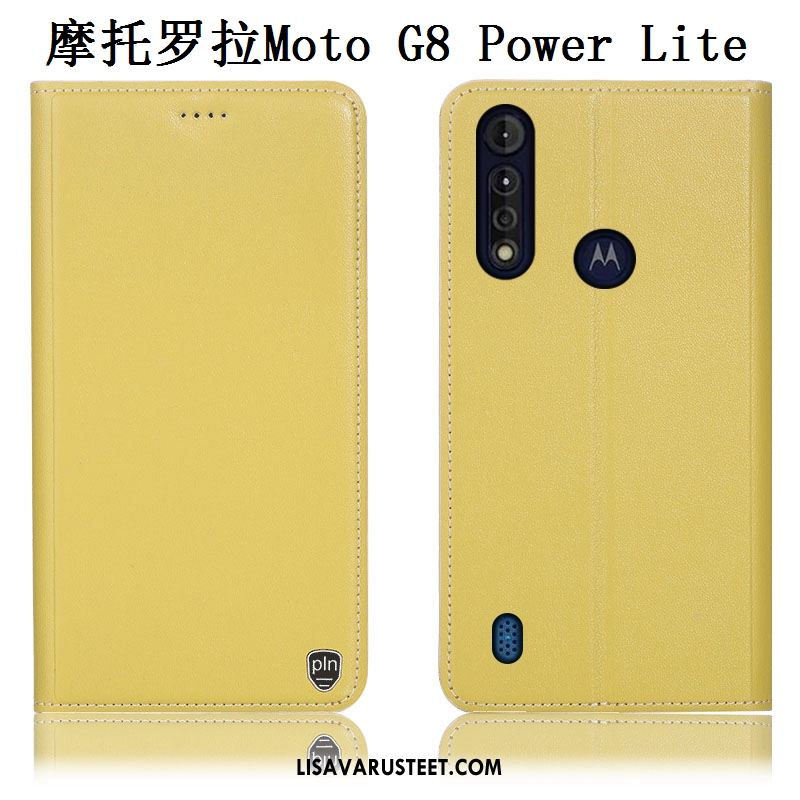 Moto G8 Power Lite Kuoret Kotelo Puhelimen Keltainen Kukkakuvio Murtumaton Verkossa