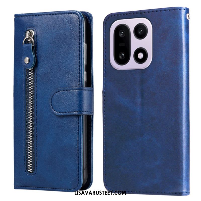 Nahkakotelo Oneplus 15 Vetoketjullinen Tasku