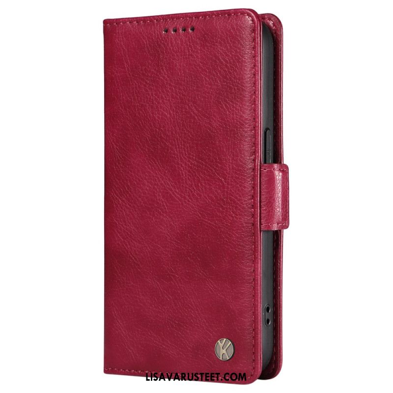 Nahkakotelo Oneplus Nord 4 Yikatu Litsikuvioinen Tekonahka