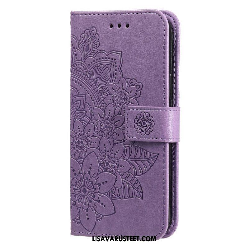 Nahkakotelo Oppo Find X5 Suojaketju Kuori Strappy Mandala