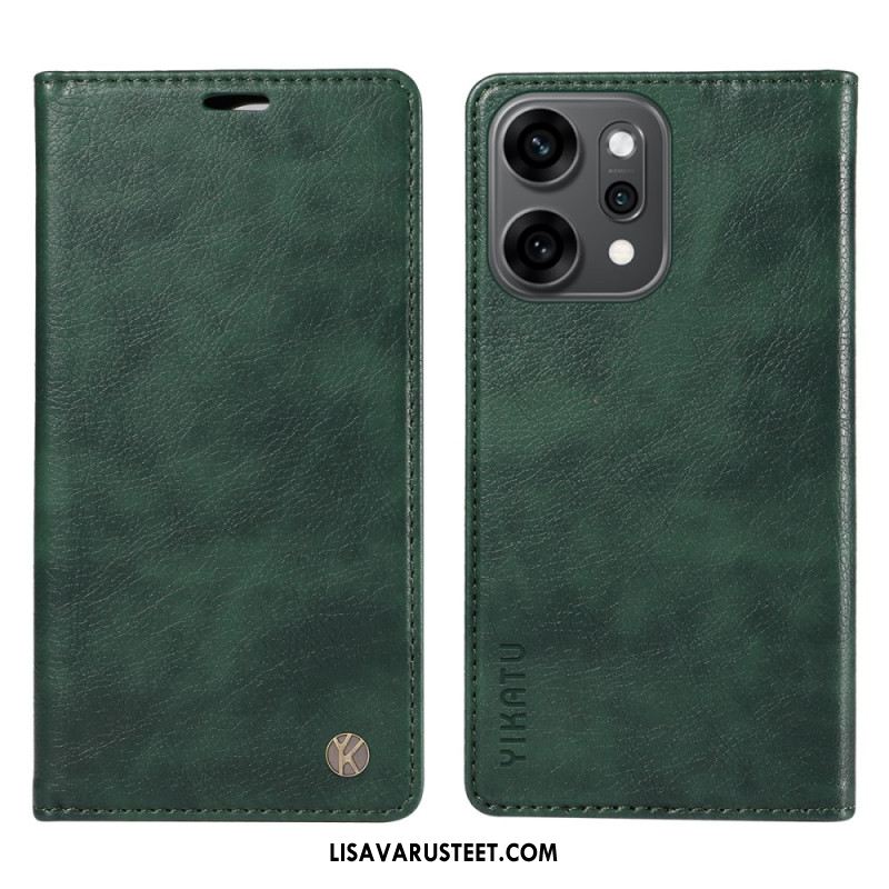 Nahkakotelo Oppo Reno 14 Pro 5g Yikatu Vahattu Tekonahka