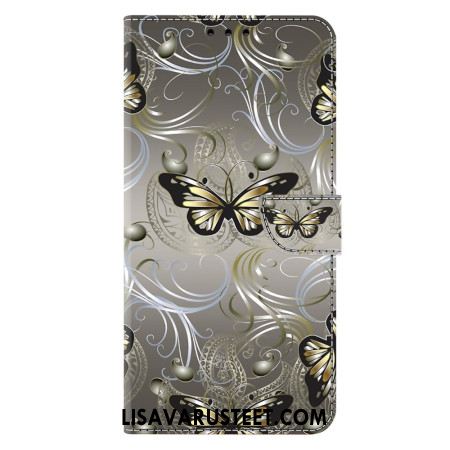 Nahkakotelo Samsung Galaxy A17 4g / 5g Pitsiperhoset