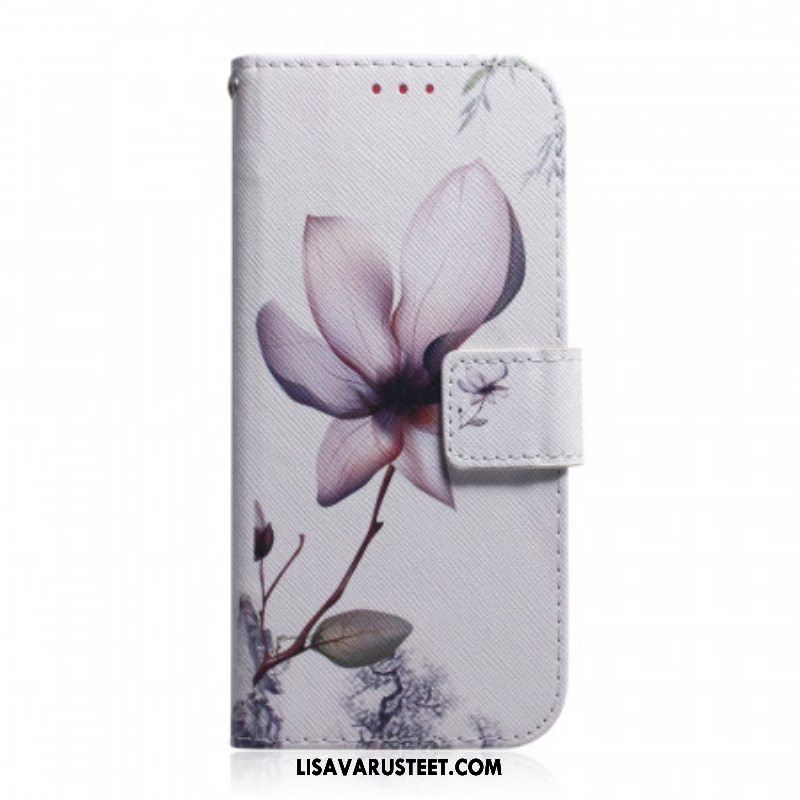 Nahkakotelo Samsung Galaxy A53 5G Flower Dusty Pink