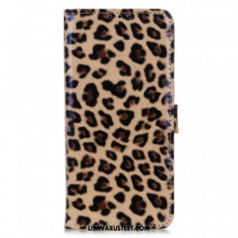 Nahkakotelo Samsung Galaxy M23 5G Leopardin Ihovaikutus