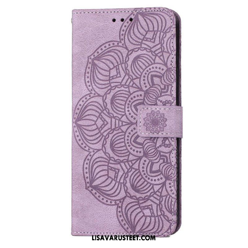 Nahkakotelo Samsung Galaxy S23 5G Suojaketju Kuori Strappy Mandala