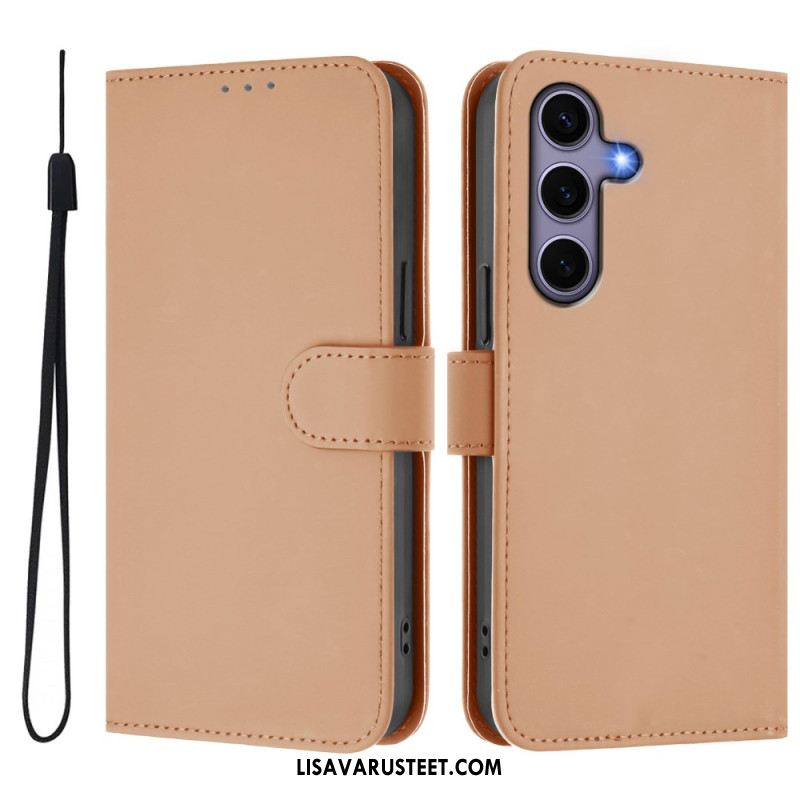 Nahkakotelo Samsung Galaxy S25 5g Keinonahkainen Kaulanauha