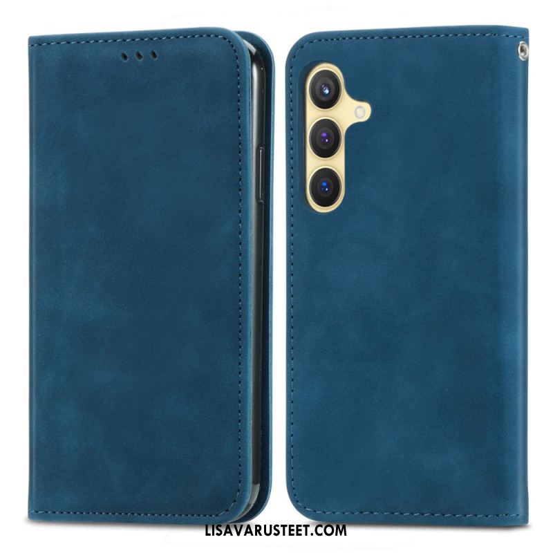 Nahkakotelo Samsung Galaxy S25 5g Mokkanahkakuvioinen Kuvio Suojakuori