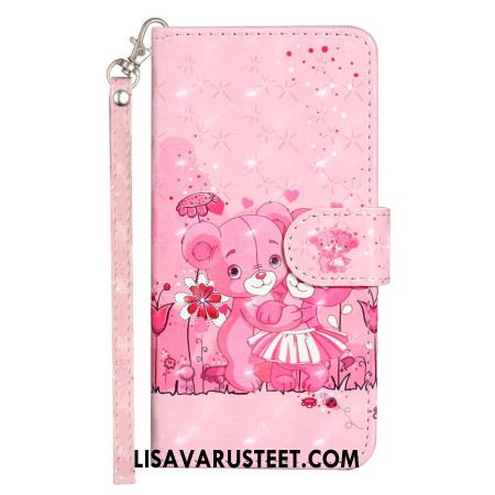 Nahkakotelo Samsung Galaxy S25 Fe Karhunpennut Ja Nauha