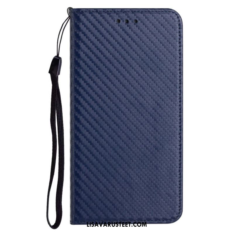 Nahkakotelo Samsung Galaxy S25 Ultra 5g Hiilikuitu Hihnalla Suojakuori