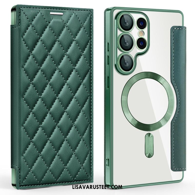 Nahkakotelo Samsung Galaxy S25 Ultra 5g Magsafe-yhteensopiva Tikattu