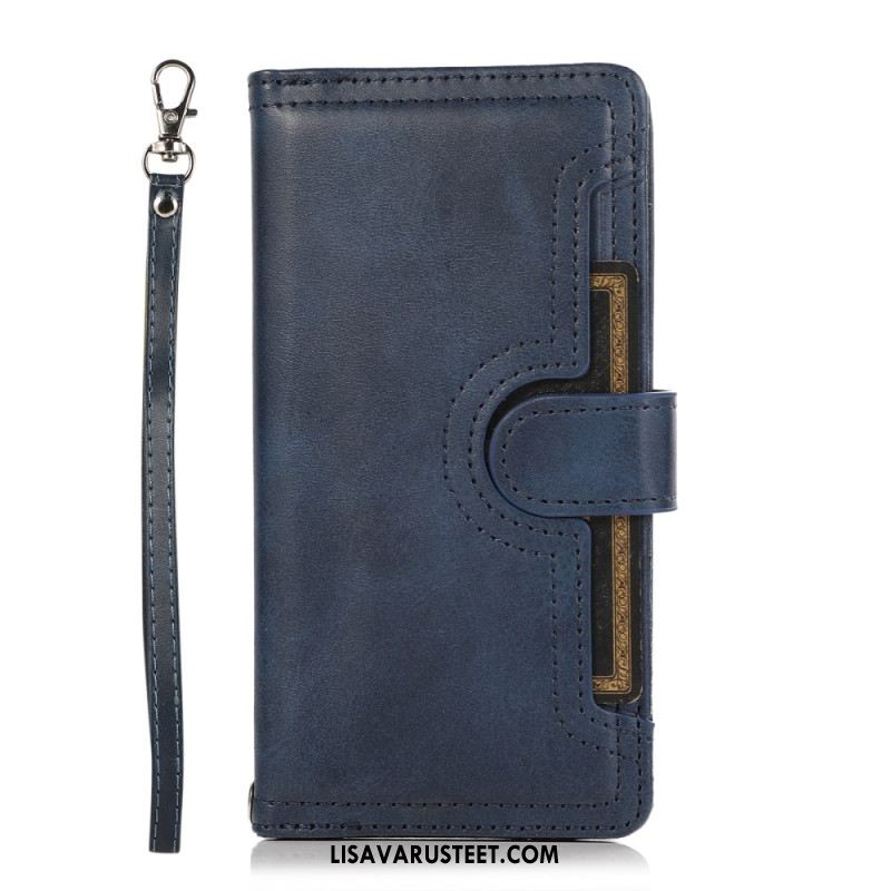 Nahkakotelo Samsung Galaxy S26 Magneettinen Lompakko Ja Nauha