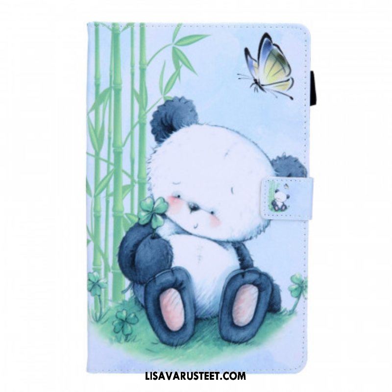 Nahkakotelo Samsung Galaxy Tab A8 (2021) Panda Luonnossa