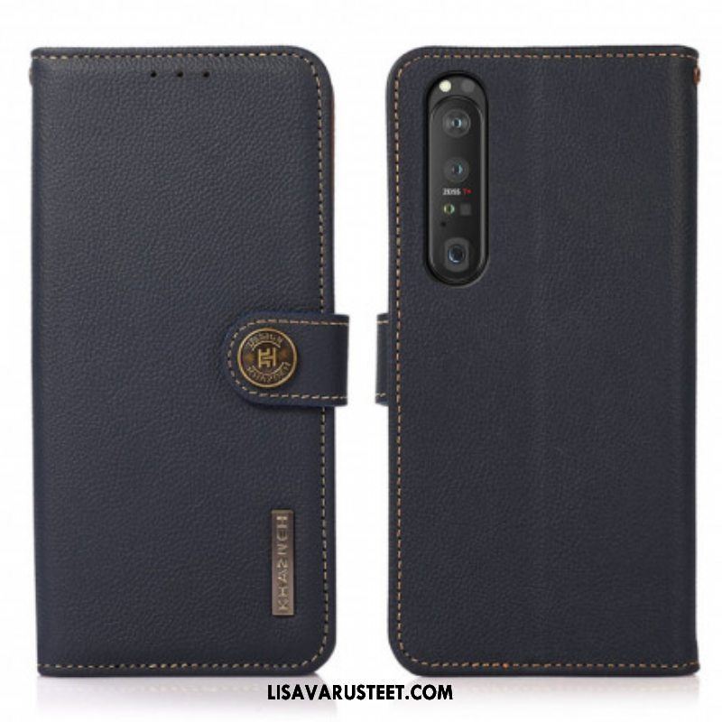 Nahkakotelo Sony Xperia 1 III Keinonahka Khazneh Rfid