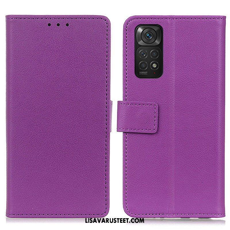 Nahkakotelo Xiaomi Redmi Note 11 / 11S Premium Lychee Faux Leather