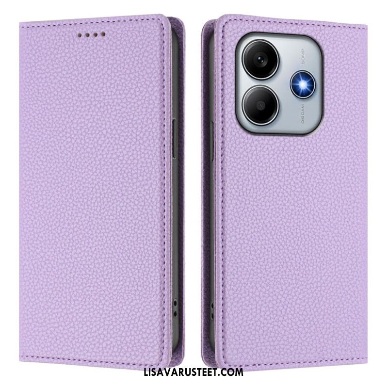 Nahkakotelo Xiaomi Redmi Note 14 5g Nahkaefekti Rfid-esto