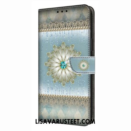 Nahkakotelo Xiaomi Redmi Note 14 Pro 4g Retro Kukkakuvio