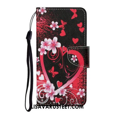 Nahkakotelo Xiaomi Redmi Note 14 Pro Plus 5g Punainen Sydän