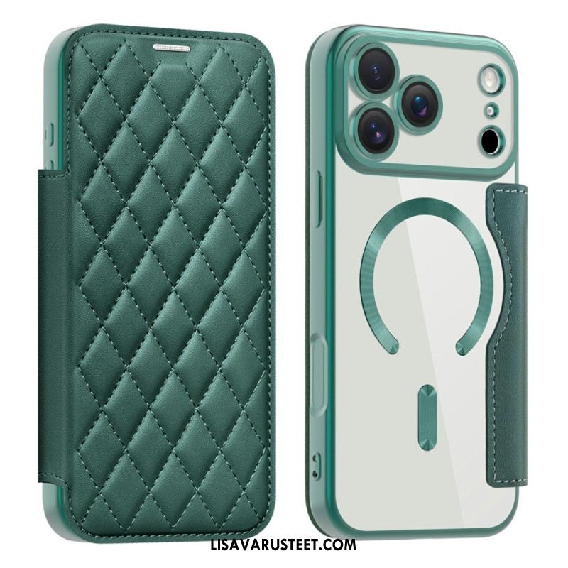 Nahkakotelo iPhone 17 Pro Magsafe-yhteensopiva Tikattu