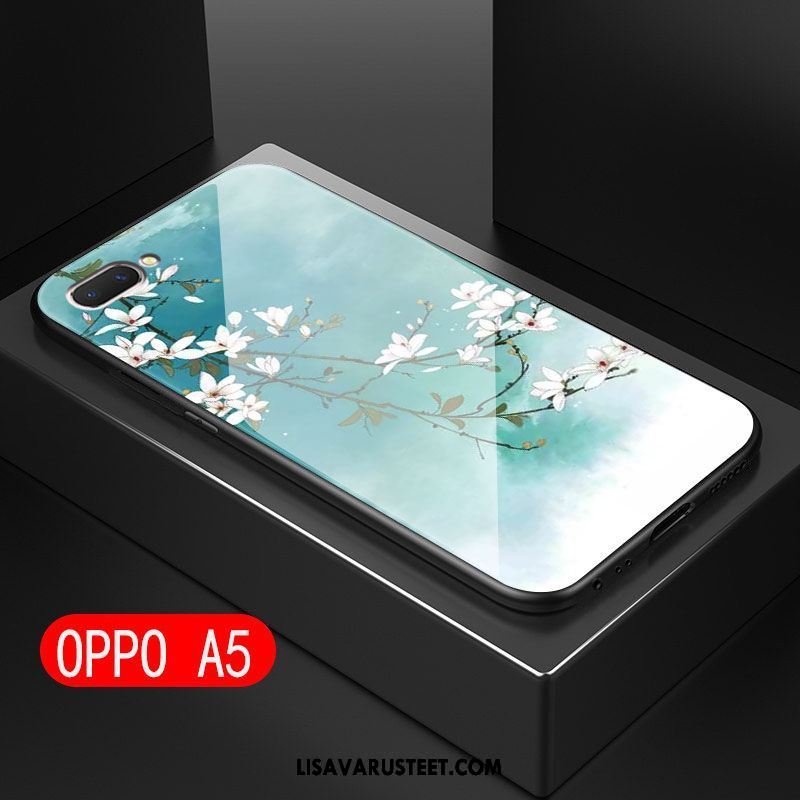 Oppo A5 Kuoret Murtumaton Silikoni Vuosikerta Taide Lasi Osta