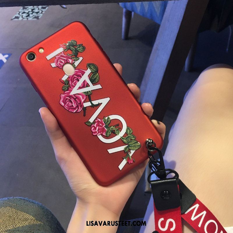 Oppo A73 Kuoret Kotelo Suojaus All Inclusive Net Red Pesty Suede Osta