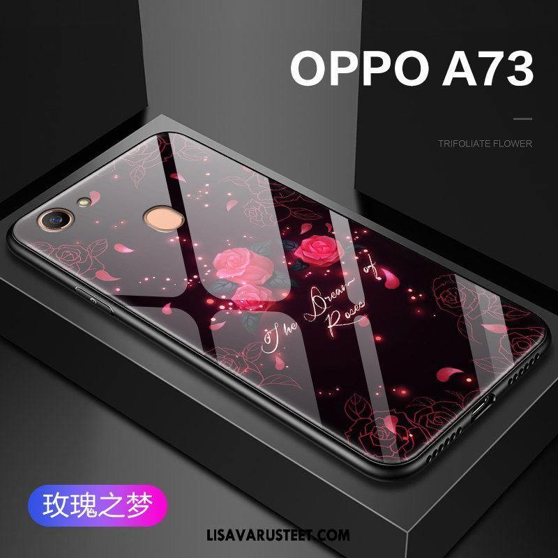 Oppo A73 Kuoret Punainen Ohut Kotelo Ultra Lasi Myynti