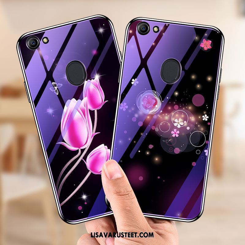 Oppo F7 Kuoret Sininen Kotelo Karkaisu Violetti Pinnoitus Osta