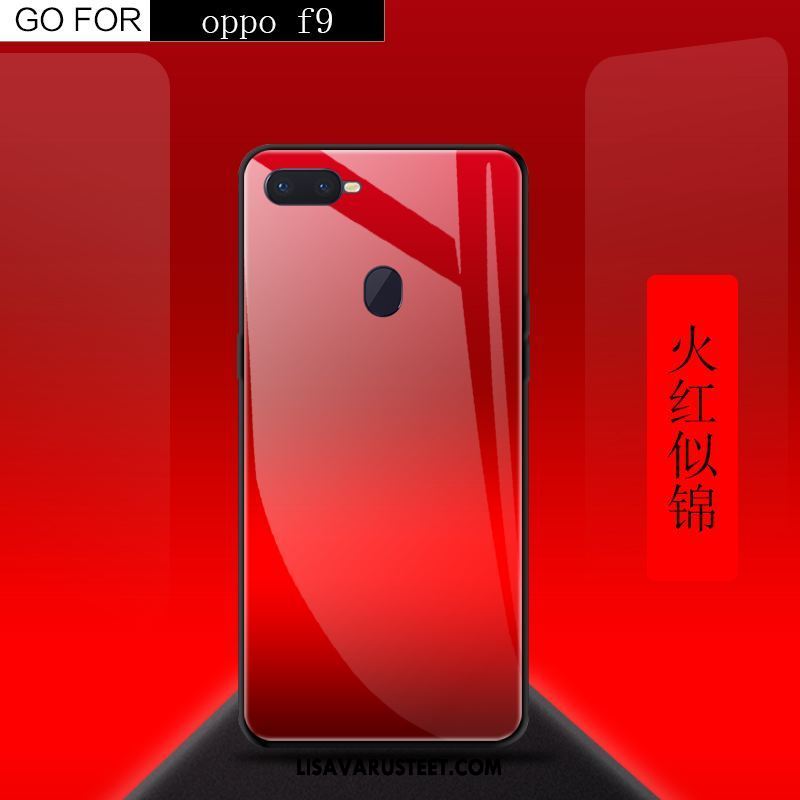 Oppo F9 Kuoret Punainen Kotelo Puhelimen Karkaisu Kuori Tarjous