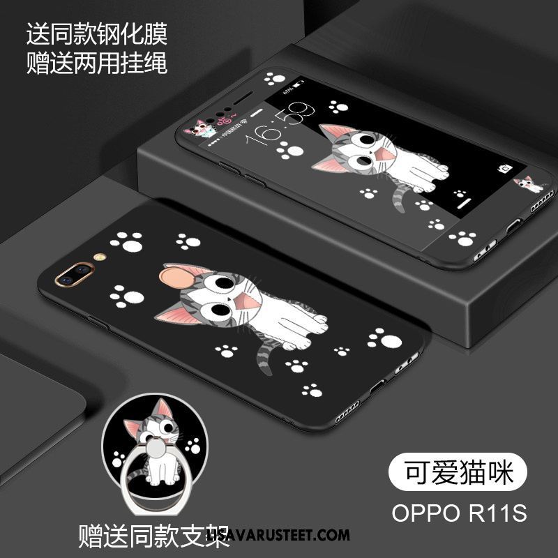 Oppo R11s Kuoret Murtumaton Puhelimen All Inclusive Musta Pehmeä Neste Kuori Halvat