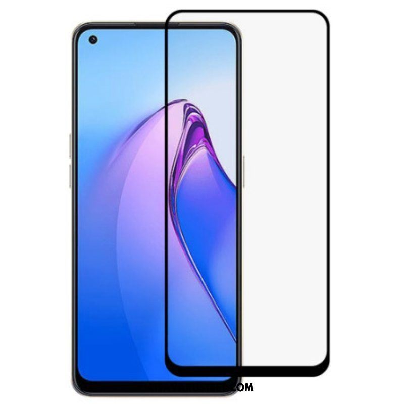 Oppo Reno 8 Karkaistu Lasi Näytönsuoja Mustat Reunat