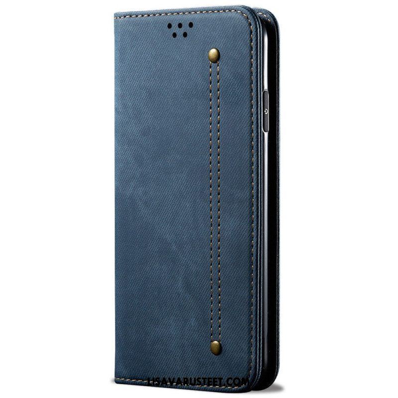 Puhelinkuoret OnePlus Nord 2T 5G Kotelot Flip Denim Kangas