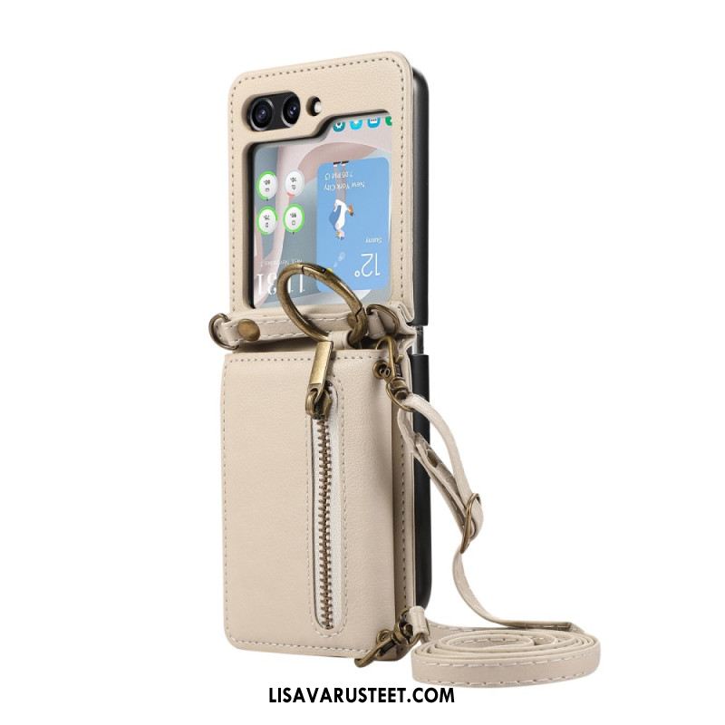 Puhelinkuoret Samsung Galaxy Z Flip 7 Lompakko Ja Olkahihna