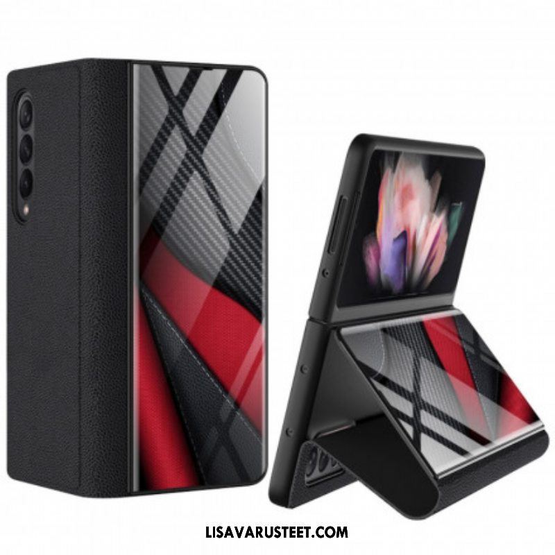 Puhelinkuoret Samsung Galaxy Z Fold 3 5G Kotelot Flip Gkk Carbon Karkaistu Lasi