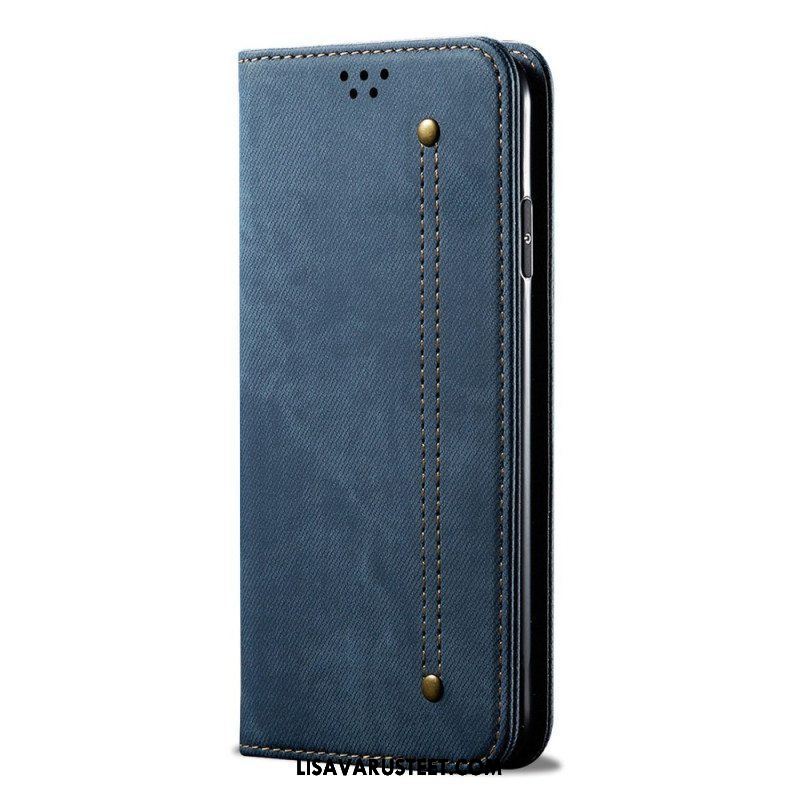 Puhelinkuoret Xiaomi Redmi Note 12 5G Kotelot Flip Denim Kangas