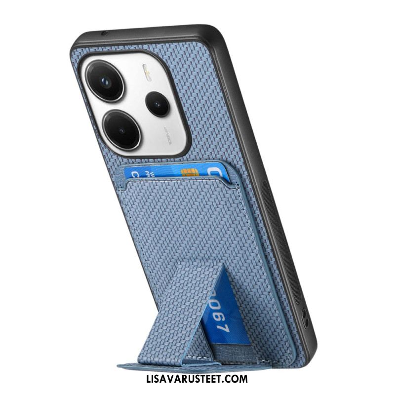 Puhelinkuoret Xiaomi Redmi Note 14 5g Hiilikuitukuvioinen Korttikotelo