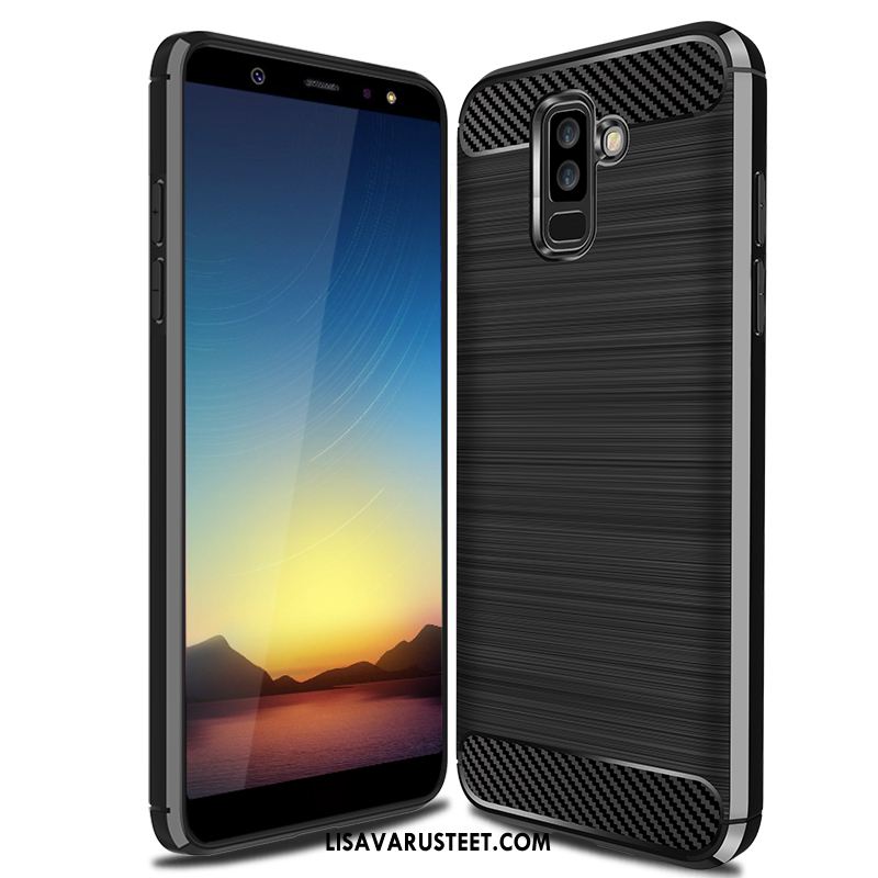 Samsung Galaxy A6 Kuoret Johdin Kotelo Kuitu Kuori Musta Halvat