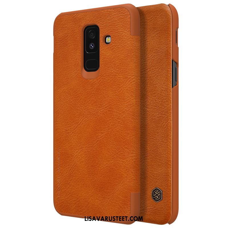 Samsung Galaxy A6 Kuoret Kuori Puhelimen Nahkakotelo Simpukka Kulta Osta