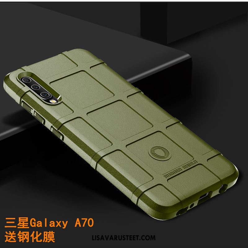Samsung Galaxy A70 Kuoret Vihreä Liukumaton Paksu Persoonallisuus Kuori Halpa