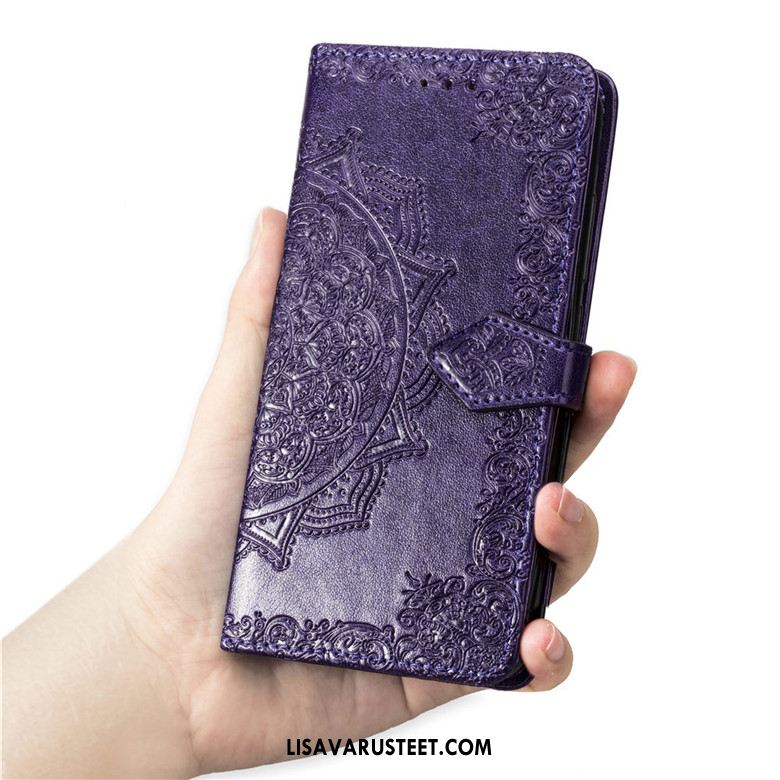 Samsung Galaxy Note 10+ Kuoret Tähti Nahkakotelo Simpukka Violetti Kuori Myynti
