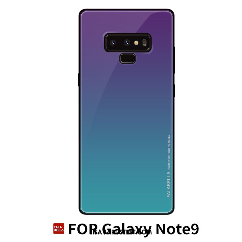 Samsung Galaxy Note 9 Kuoret Lasi Kotelo Sininen Silikoni Luova Kuori Verkossa