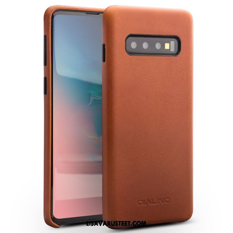 Samsung Galaxy S10 Kuoret Aito Nahka Kuori Tila Kevyt Yksinkertainen Halvat