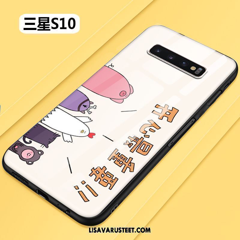 Samsung Galaxy S10 Kuoret Tähti Valkoinen All Inclusive Kova Kuori Osta