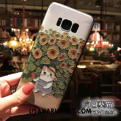 Samsung Galaxy S8+ Kuoret Puhelimen Persoonallisuus Kohokuviointi Pesty Suede Suojaus Myynti