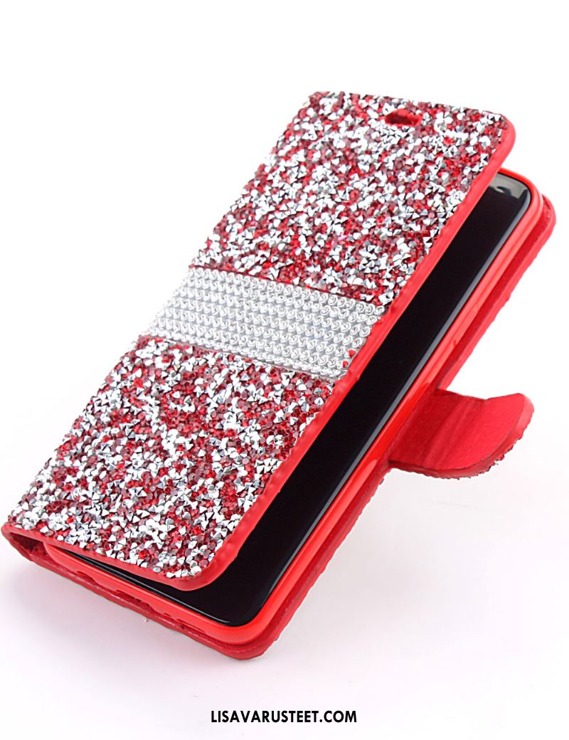 Samsung Galaxy S9+ Kuoret Kukkakuvio Rhinestone Inlay Suojaus Puhelimen Kotelo Myynti