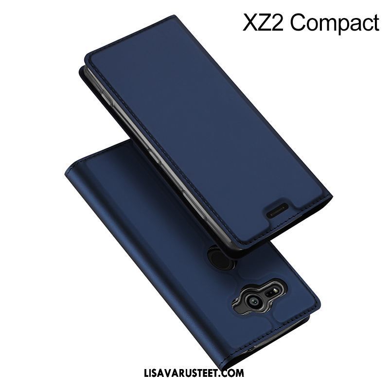 Sony Xperia Xz2 Compact Kuoret Kortti Suojaus Hemming Tummansininen Kuori Halpa